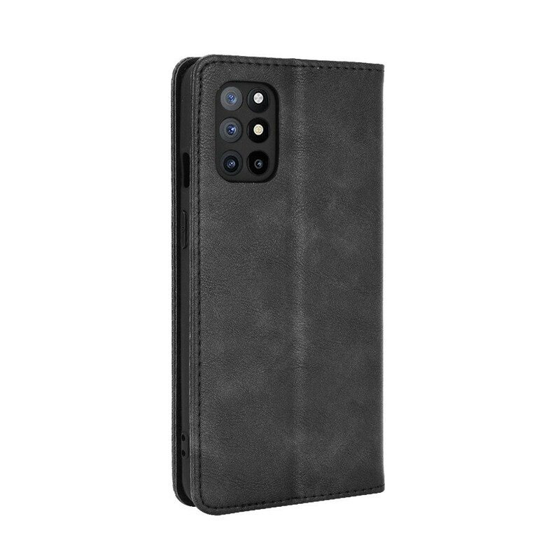 Puhelinkuoret OnePlus 8T Kotelot Flip Vintage Tyylitelty Nahkaefekti