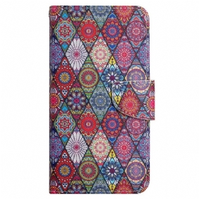 Kotelot Samsung Galaxy A13 Patchwork Kaulanauhalla