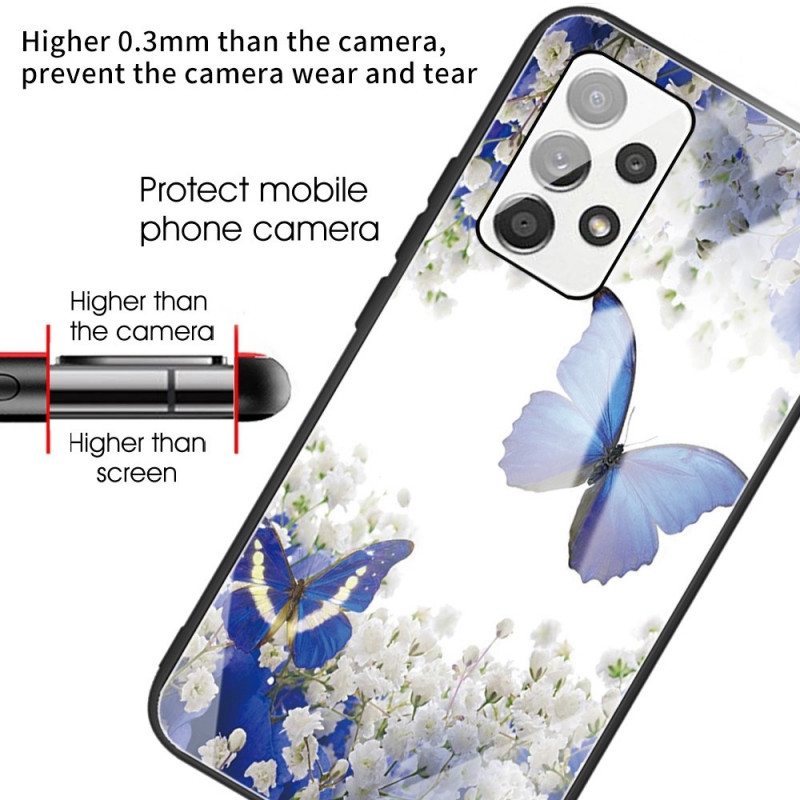 Kuori Samsung Galaxy A13 Butterflies Design Karkaistu Lasi