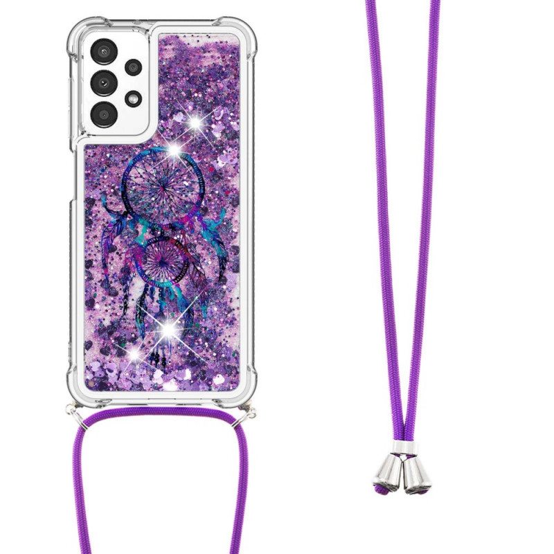 Kuori Samsung Galaxy A13 Kiristysnyörillä Paljetin Kiristysnyöri Dream Catcher