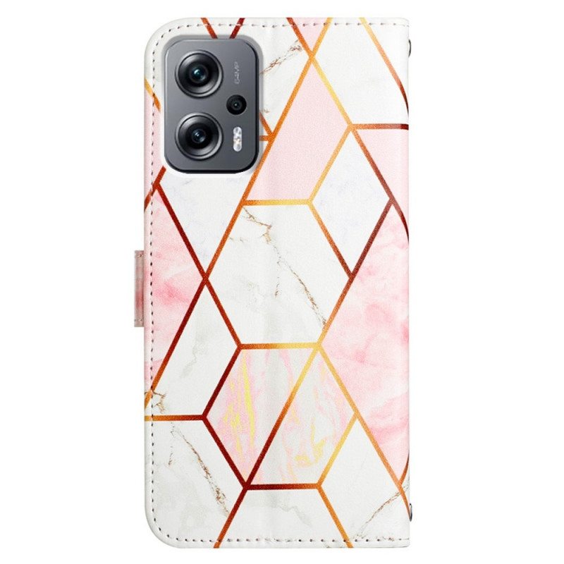 Kotelot Poco X4 GT Suojaketju Kuori Strip Marble