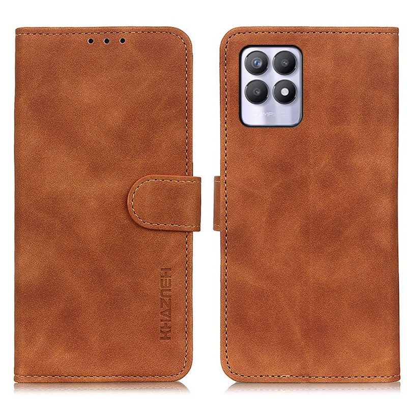 Flip Case Realme 8i Khazneh Vintage Nahkaefekti