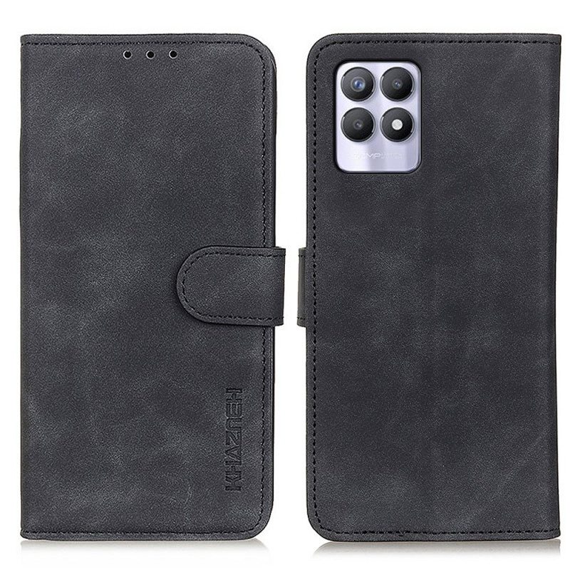 Flip Case Realme 8i Khazneh Vintage Nahkaefekti