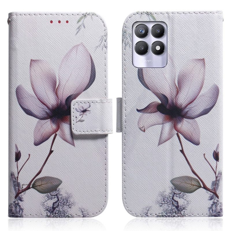 Kotelot Realme 8i Flower Dusty Pink