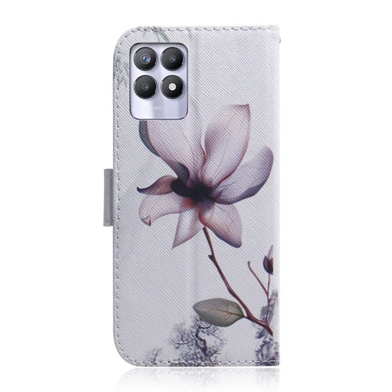 Kotelot Realme 8i Flower Dusty Pink