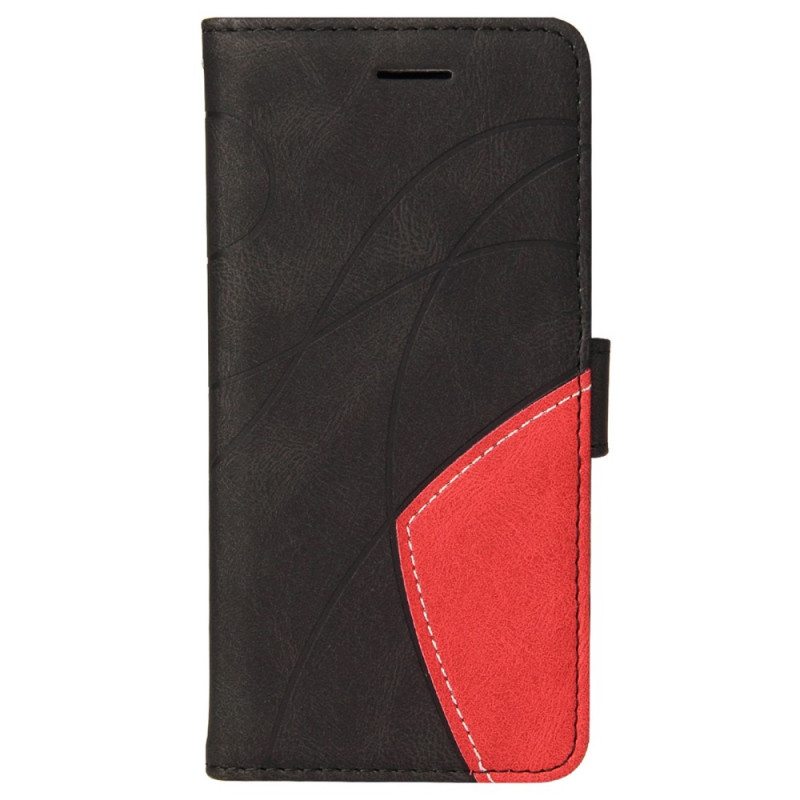 Kotelot Realme 8i Kaksisävyinen Signature Faux Leather