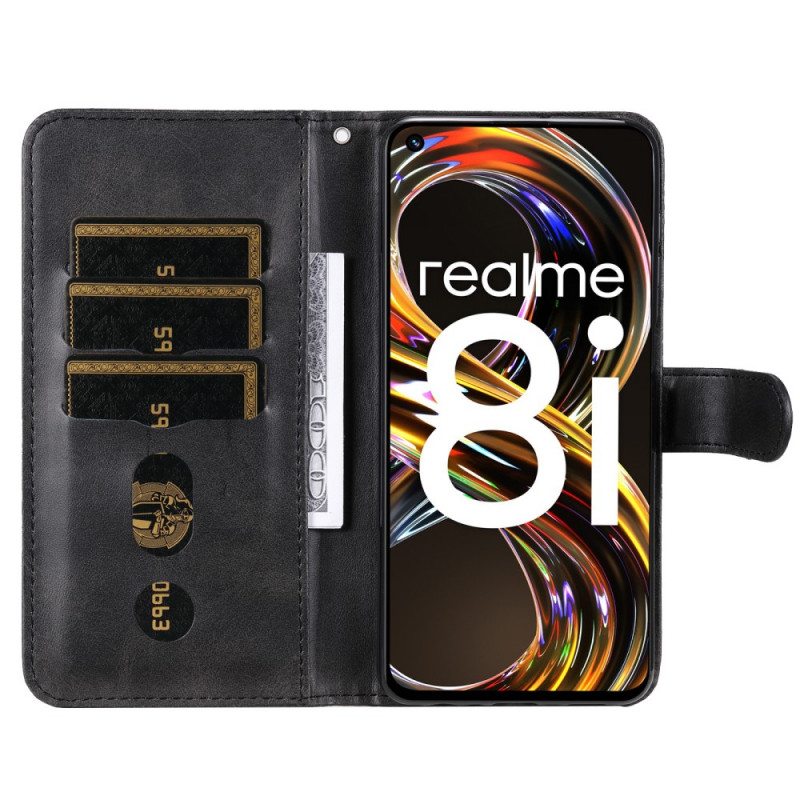 Nahkakotelo Realme 8i Vintage Kolikkokukkaro