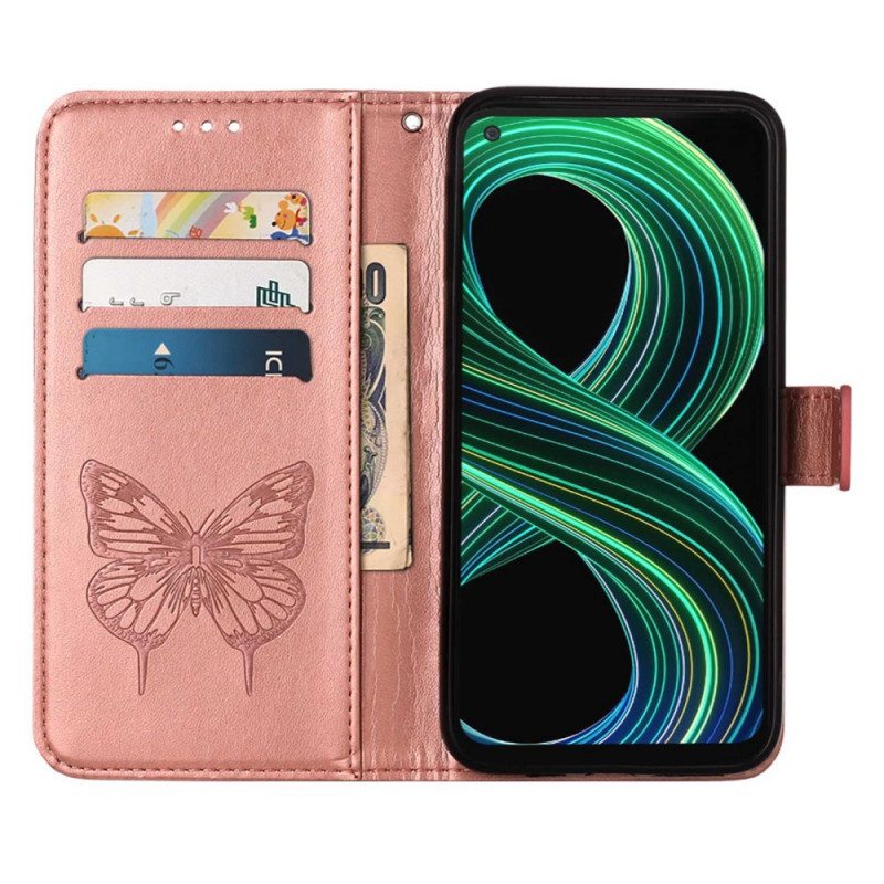 Flip Case Realme 8 5G Butterfly Design