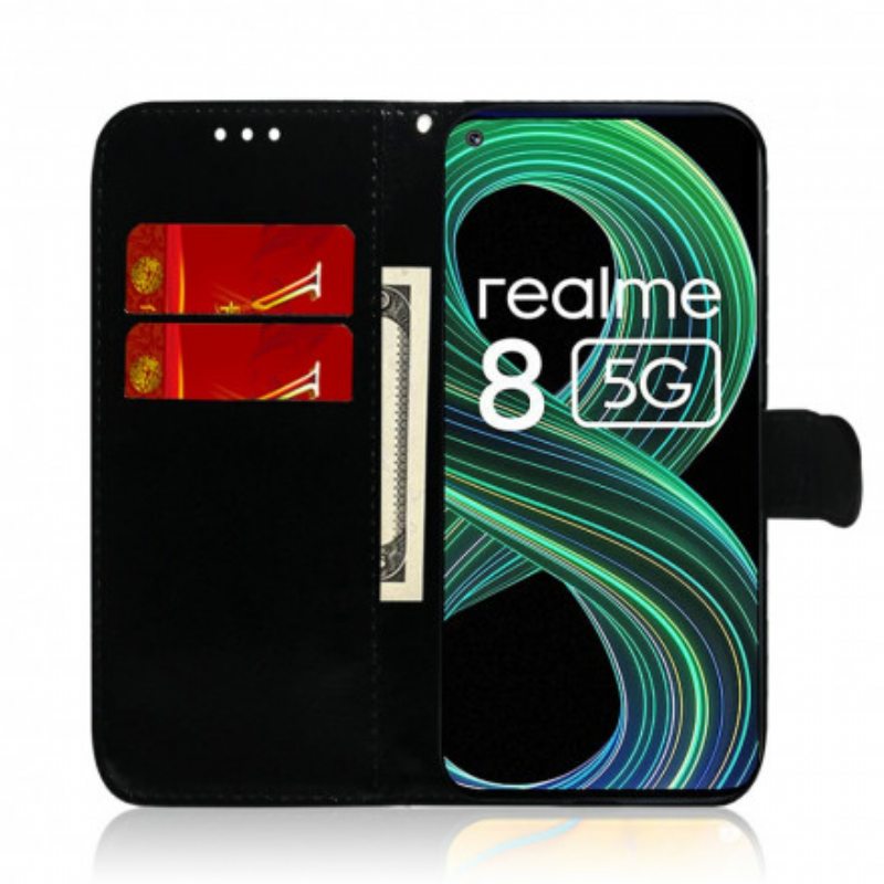 Kotelot Realme 8 5G Keinonahkainen Peilin Kansi