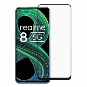 Realme 8 5G Black Edge Karkaistu Lasi Näytönsuoja