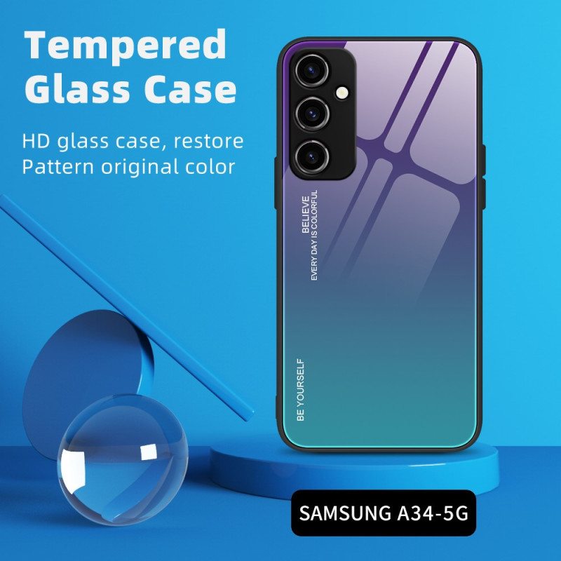 Case Samsung Galaxy A34 5G Karkaistu Lasi Ole Oma Itsesi