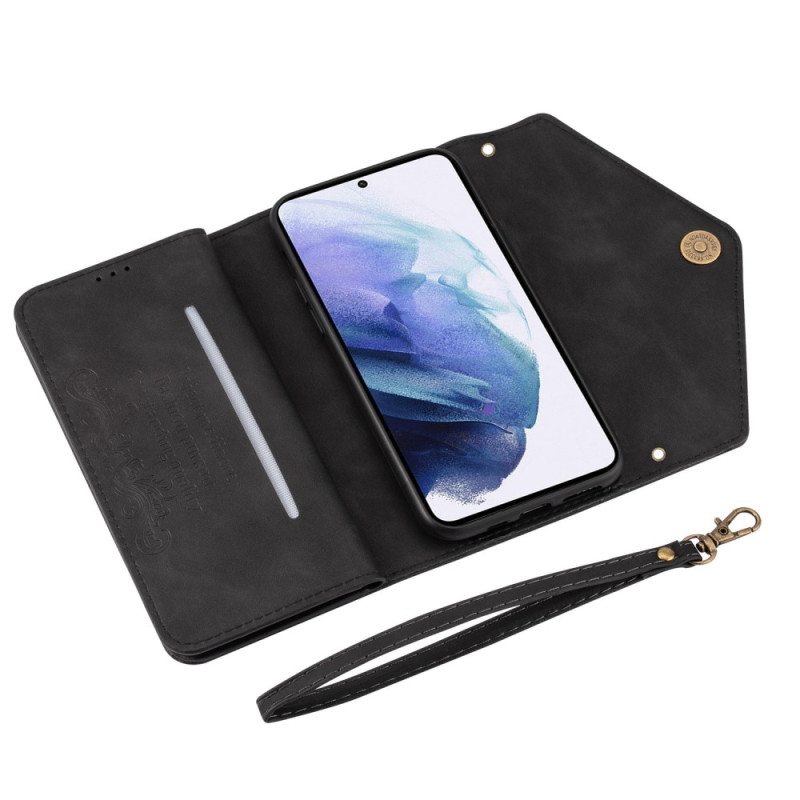 Flip Case Samsung Galaxy A34 5G Lompakkokuori Suojaketju Kuori N.bekus Hihnalompakko