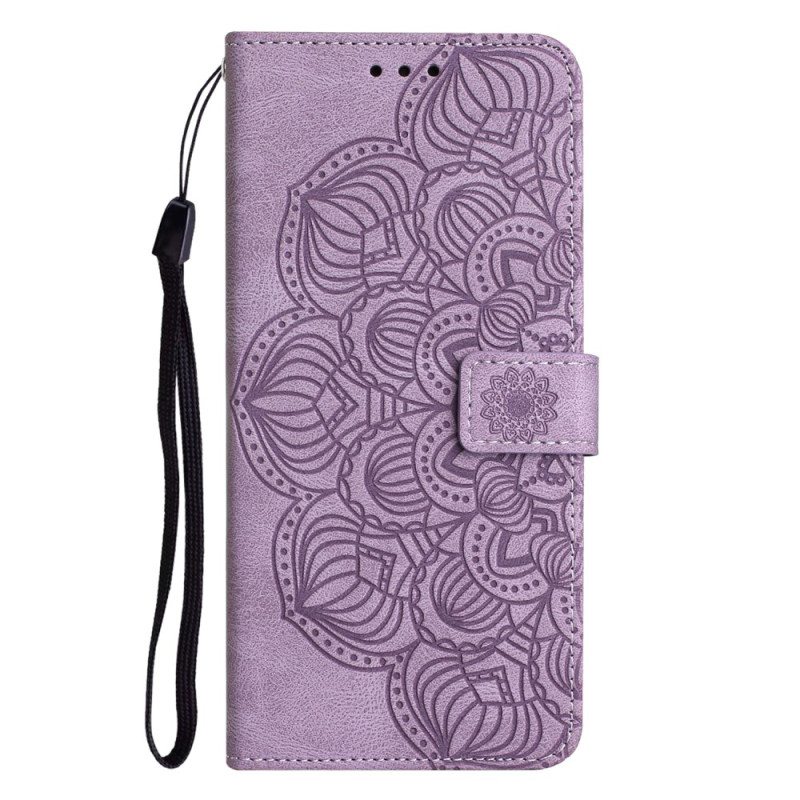 Flip Case Samsung Galaxy A34 5G Suojaketju Kuori Huomaamaton Strappy Mandala