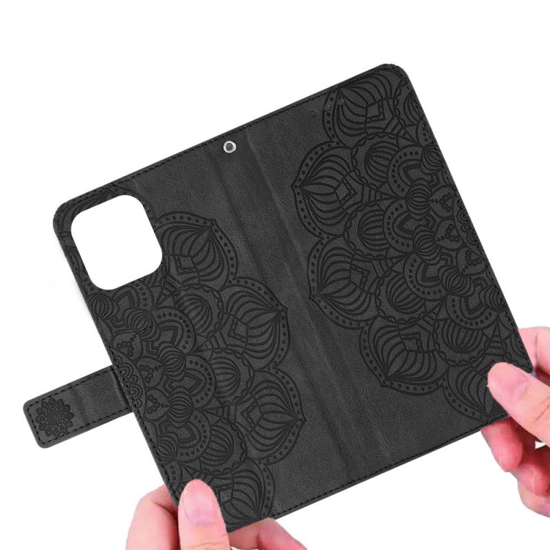 Flip Case Samsung Galaxy A34 5G Suojaketju Kuori Huomaamaton Strappy Mandala