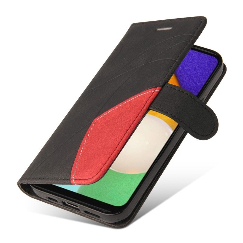 Flip Case Samsung Galaxy A34 5G Suojaketju Kuori Kaksivärinen Hihna