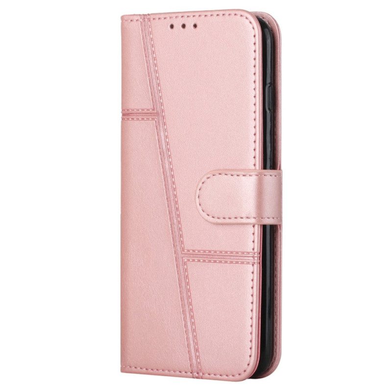 Flip Case Samsung Galaxy A34 5G Suojaketju Kuori Raidalliset Geometriset Viivat