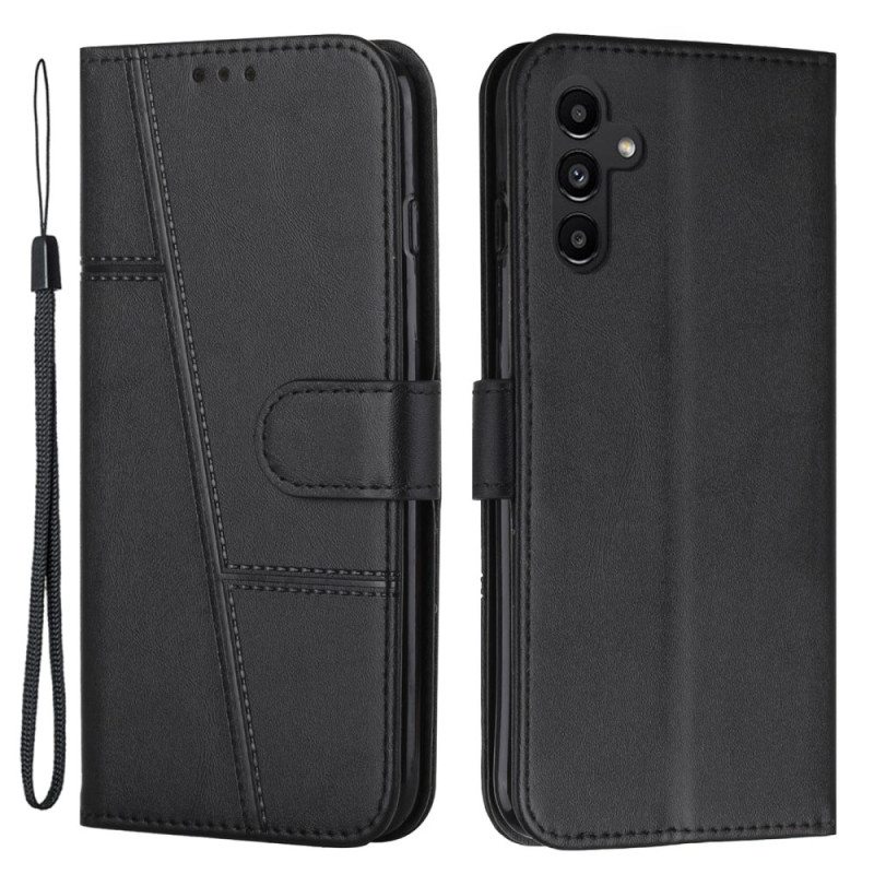 Flip Case Samsung Galaxy A34 5G Suojaketju Kuori Raidalliset Geometriset Viivat