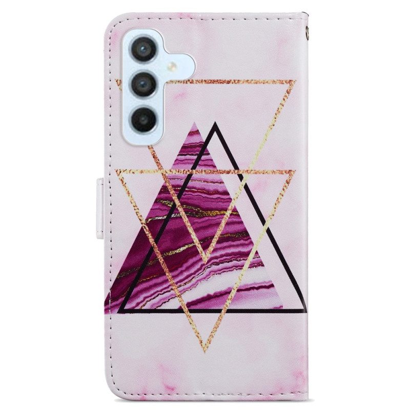 Kotelot Samsung Galaxy A34 5G Suojaketju Kuori Strappy Marble Style