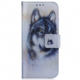 Kotelot Samsung Galaxy A34 5G Suojaketju Kuori Strappy Watercolour Wolf