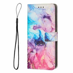 Kotelot Samsung Galaxy A34 5G Suojaketju Kuori Strip Marble