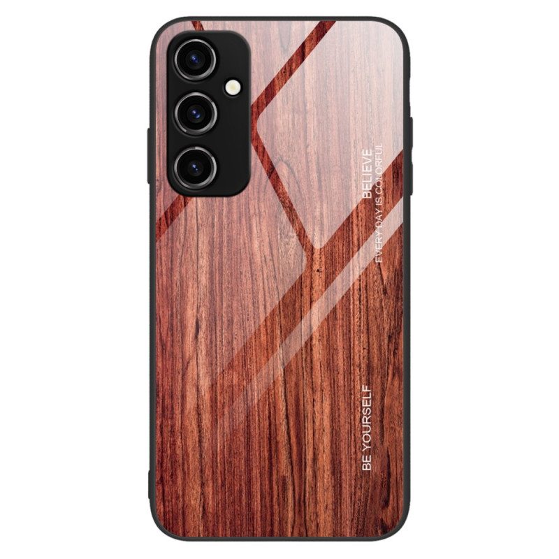 Kuori Samsung Galaxy A34 5G Wood Design Karkaistu Lasi