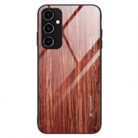 Kuori Samsung Galaxy A34 5G Wood Design Karkaistu Lasi