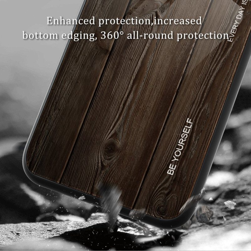 Kuori Samsung Galaxy A34 5G Wood Design Karkaistu Lasi