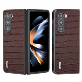 Case Samsung Galaxy Z Fold 5 Puhelinkuoret Aitoa Nahkaa Krokotiilimuotoilu