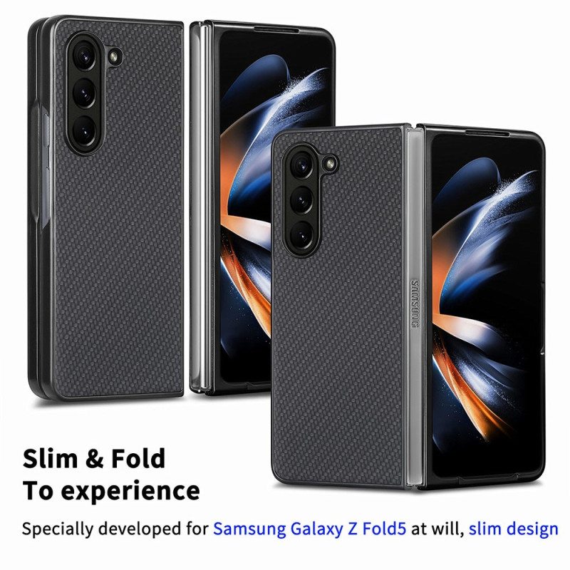 Case Samsung Galaxy Z Fold 5 Puhelinkuoret Klassinen Hiilikuitu