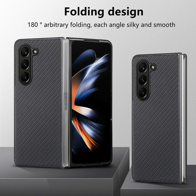 Case Samsung Galaxy Z Fold 5 Puhelinkuoret Klassinen Hiilikuitu