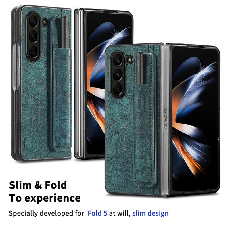 Case Samsung Galaxy Z Fold 5 Puhelinkuoret Kynän Pidike Hihnalla