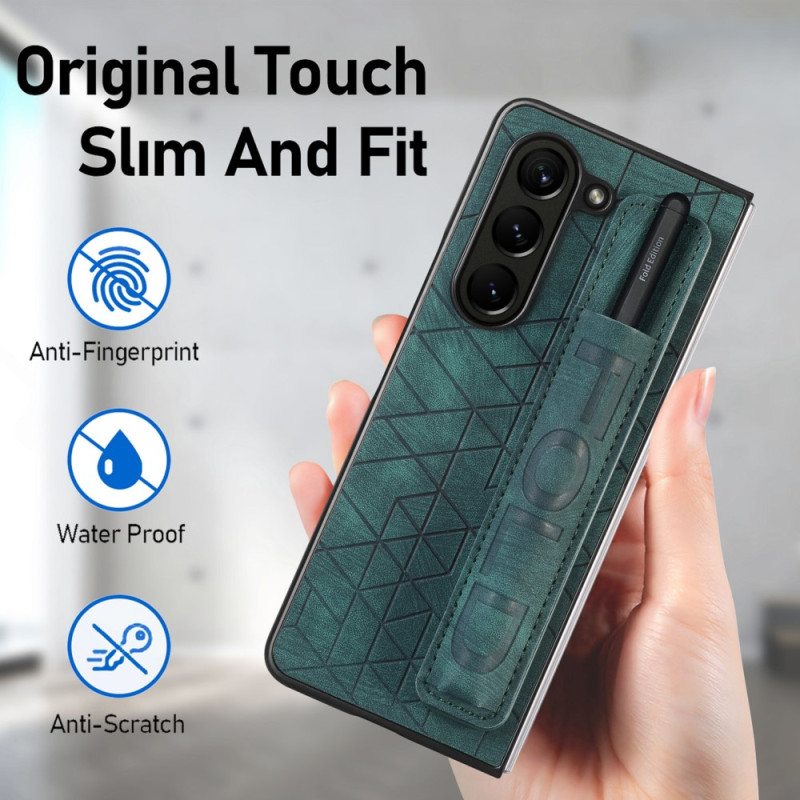 Case Samsung Galaxy Z Fold 5 Puhelinkuoret Kynän Pidike Hihnalla