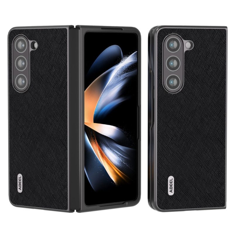 Kuori Samsung Galaxy Z Fold 5 Aitoa Abeel-kudottua Nahkaa Suojakuori