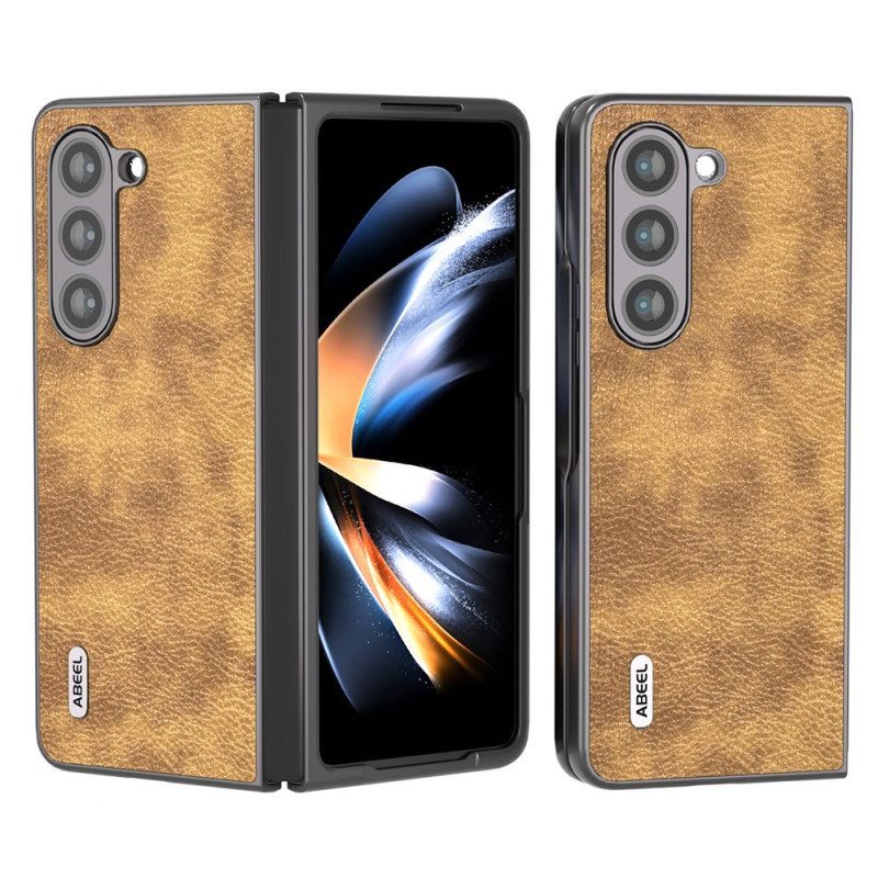 Kuori Samsung Galaxy Z Fold 5 Litsi Keinonahkaa Abeel