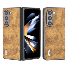 Kuori Samsung Galaxy Z Fold 5 Litsi Keinonahkaa Abeel