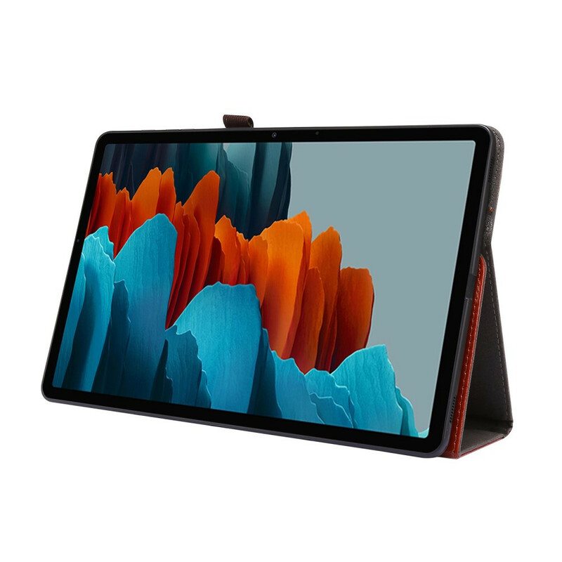 Nahkakuori Samsung Galaxy Tab S8 Plus / Tab S7 Plus 2 Tekonahkainen Ikkunaluukku