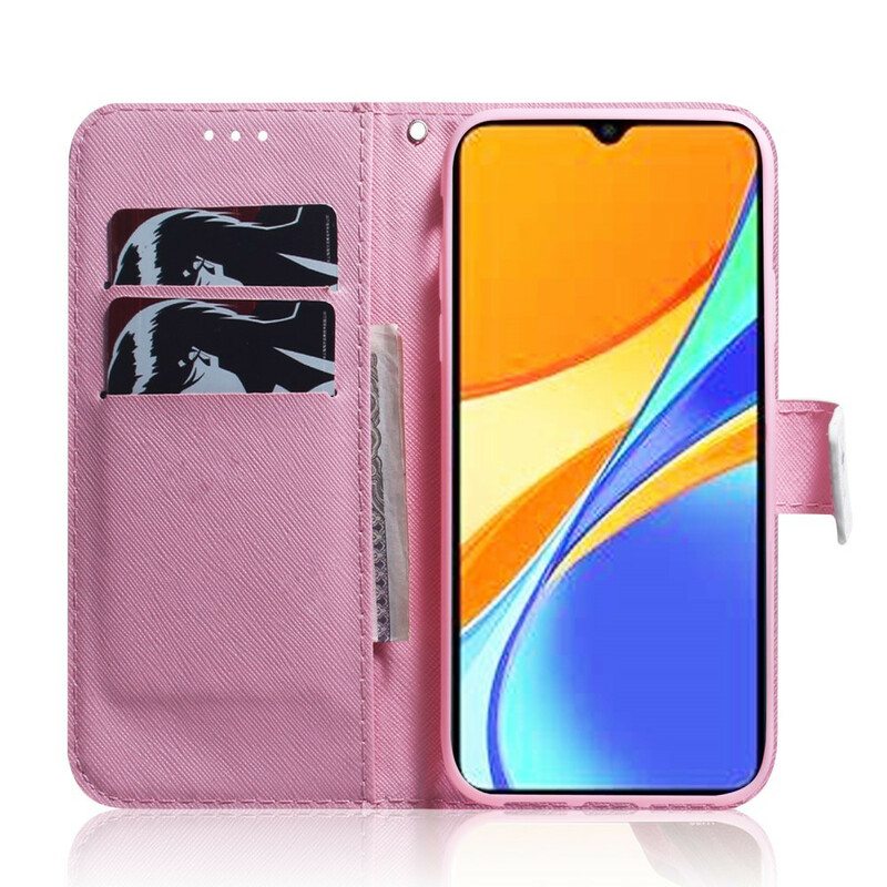 Flip Case Xiaomi Redmi 9C Flower Dusty Pink