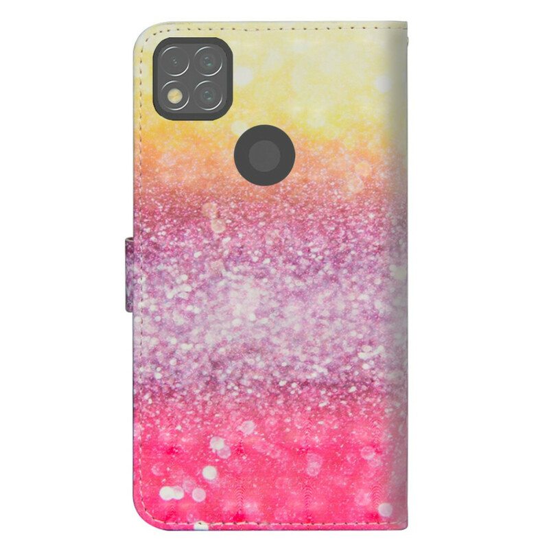 Kotelot Xiaomi Redmi 9C Magenta Glitter Gradientti