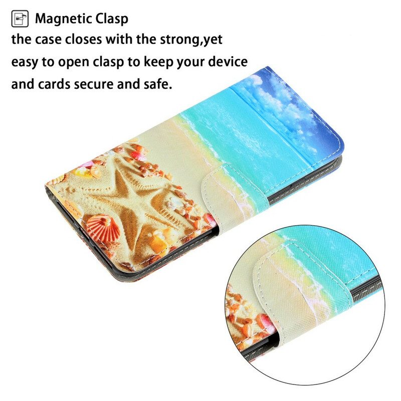 Kotelot Xiaomi Redmi 9C Suojaketju Kuori Lanyard Beach