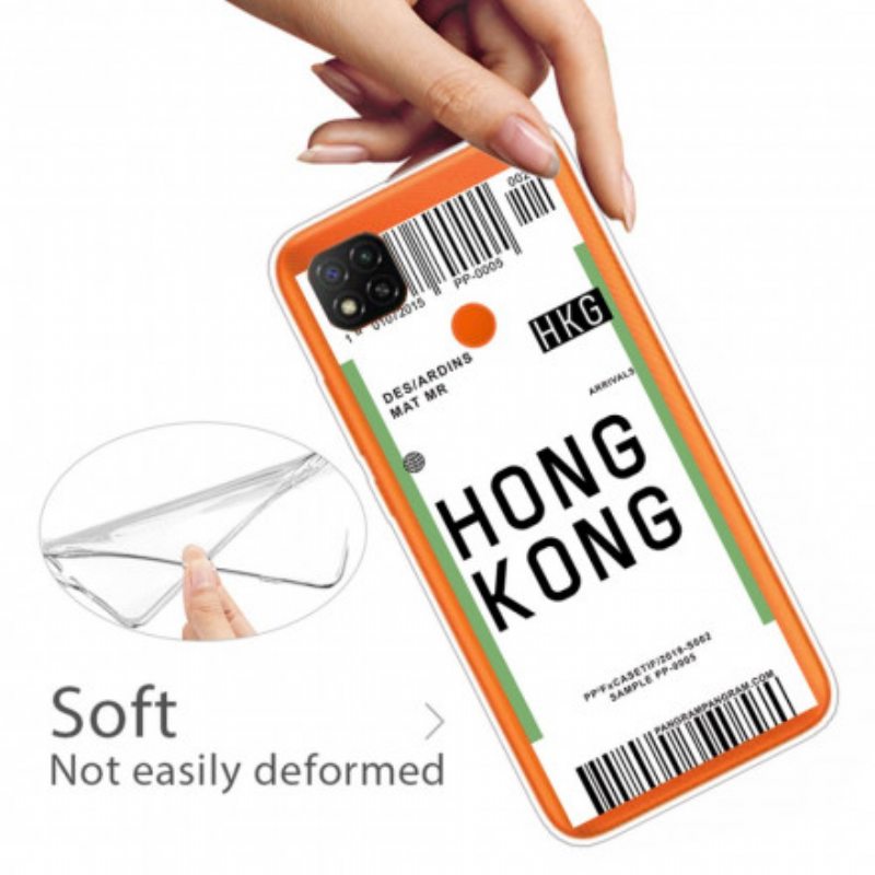 Kuori Xiaomi Redmi 9C Boarding Pass Hongkongiin