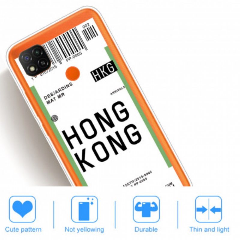 Kuori Xiaomi Redmi 9C Boarding Pass Hongkongiin