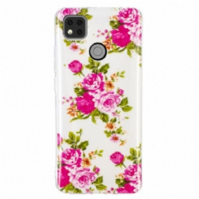 Kuori Xiaomi Redmi 9C Fluoresoivat Liberty Flowers