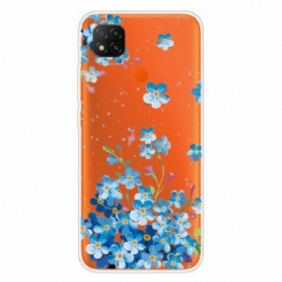 Kuori Xiaomi Redmi 9C Kimppu Sinisiä Kukkia