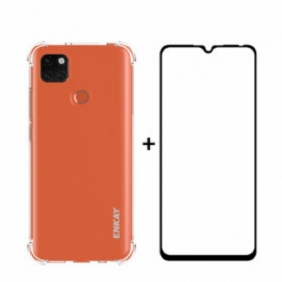 Kuori Xiaomi Redmi 9C Yhdistelmä Ja Karkaistu Lasi Enkay