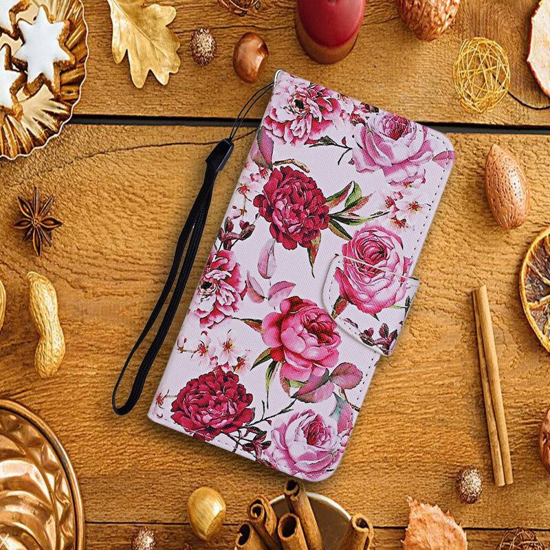 Nahkakotelo Xiaomi Redmi 9C Retro Liberty Flowers