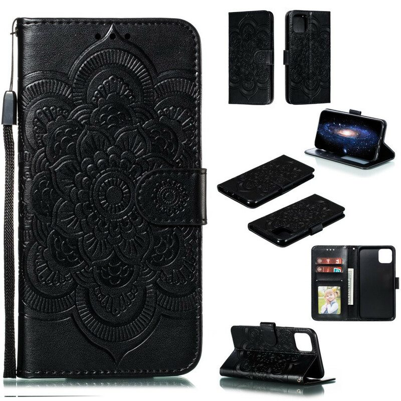 Kotelot iPhone 11 Pro Max Suojaketju Kuori Full Strap Mandala