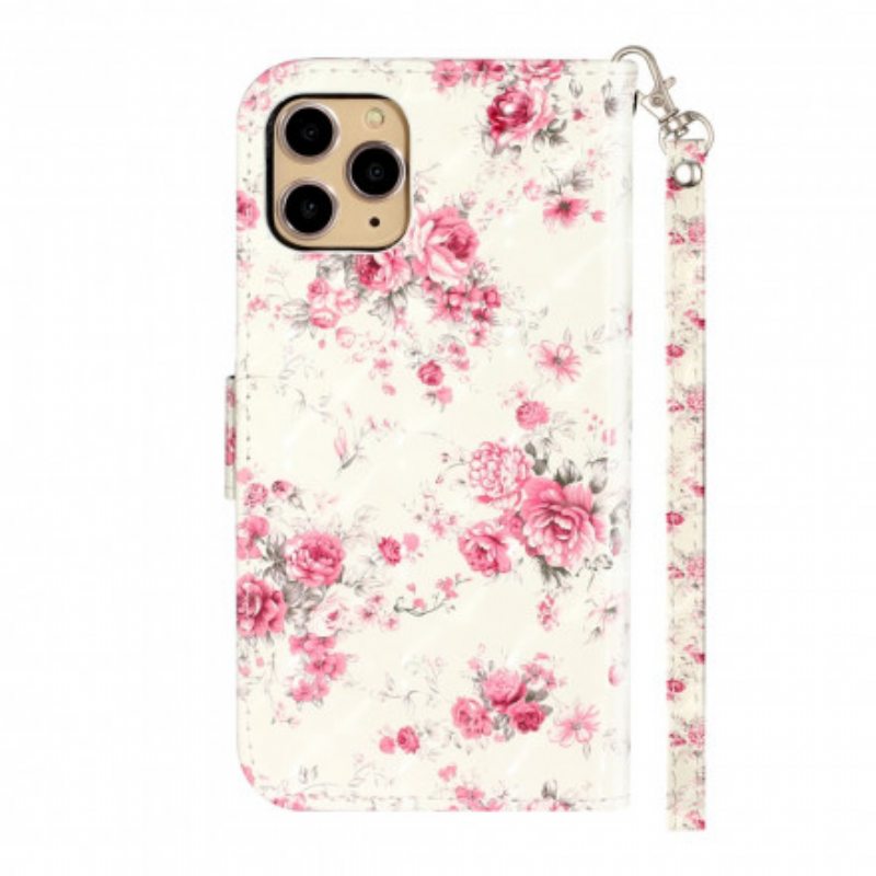 Kotelot iPhone 11 Pro Max Suojaketju Kuori Strap Light Spot Flowers