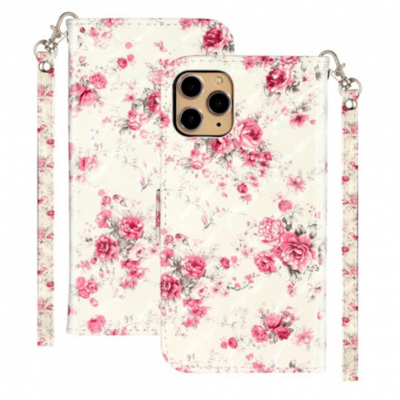 Kotelot iPhone 11 Pro Max Suojaketju Kuori Strap Light Spot Flowers