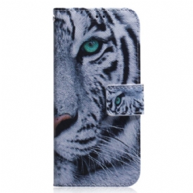 Flip Case Xiaomi Redmi Note 12 5G Suojaketju Kuori Strappy White Tiger