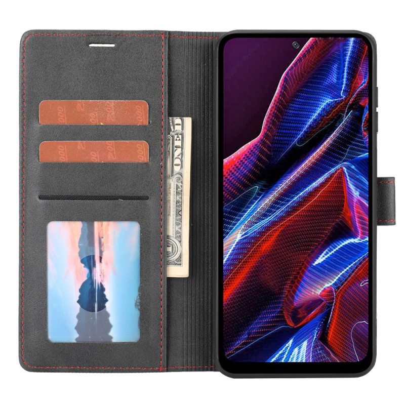 Kotelot Xiaomi Redmi Note 12 5G Line Leather Effect